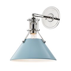 Painted No.2 Wall Sconce, Polished Nickel