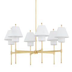 Glenmoore Chandelier, Aged Brass