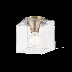 Grace Flush Mount, Aged Brass