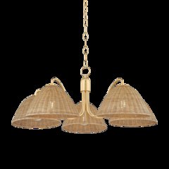 Katniss Chandelier, Aged Brass