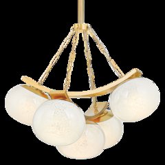 Duxbury Chandelier, Aged Brass