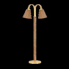 Ruthin Floor Lamp, Aged Brass