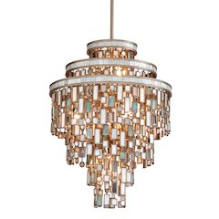 Dolcetti Chandelier, Champagne Leaf