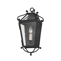 Santa Barbara County Exterior Wall Sconce, French Iron