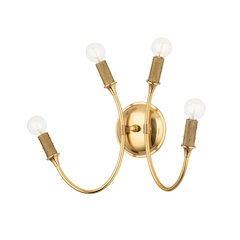 Amboy Wall Sconce, Aged Brass