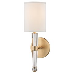 Volta Wall Sconce, Aged Brass