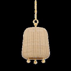 Elena Pendant, Aged Brass