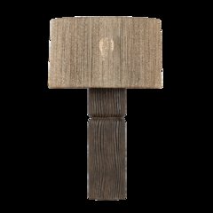 Folk Table Lamp, Patina Brass