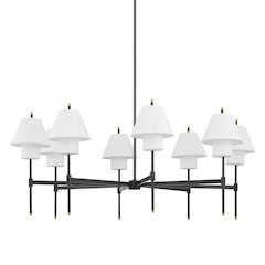 Glenmoore Chandelier, Aged Brass