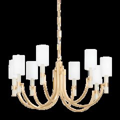 Gustine Chandelier, Vintage Gold Leaf