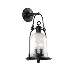 Owings Mill Exterior Wall Sconce, Texture Black