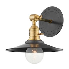 Garden City Wall Sconce, Aged Brass, Old Bronze