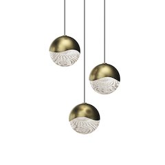 Grapes Pendant, Brass