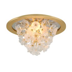 Jasmine Flush Mount, Gold Leaf
