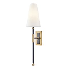Bowery Wall Sconce, Aged Brass, Old Bronze