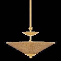 Perilla Pendant, Aged Brass