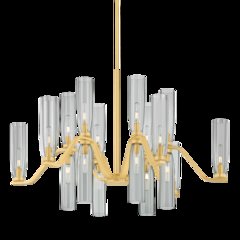 Harpswell Chandelier, Aged Brass