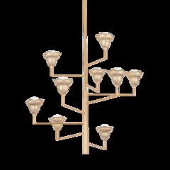 Alora Chandelier, Vintage Gold Leaf