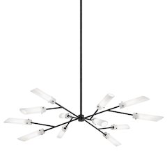High Line Chandelier, Soft Off Black