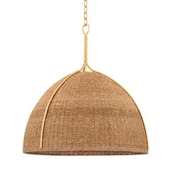 Woodlawn Pendant, Vintage Gold Leaf