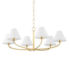 Stacey Chandelier, Aged Brass