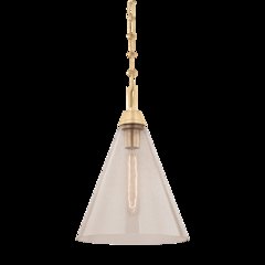 Newbury Pendant, Aged Brass