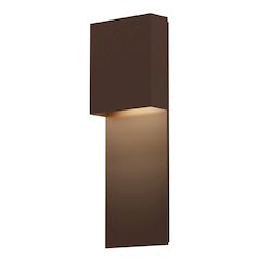 Flat Box Wall Sconce, Textured Bronze