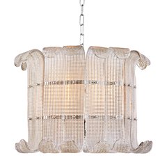 Brasher Chandelier, Polished Nickel