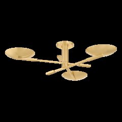 Johnson Semi Flush, Aged Brass