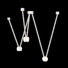 Yo Yo Pendant, Natural Anodized With White Shade