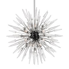 Sparta Chandelier, Polished Nickel
