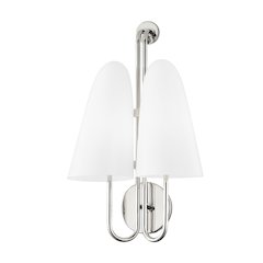 Slate Hill Wall Sconce, Polished Nickel
