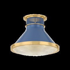 Highclere Flush Mount, Aged Brass