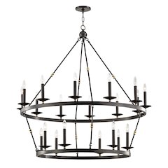 Allendale Chandelier, Aged Brass, Old Bronze