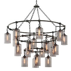 Gotham Chandelier, Aged Pewter