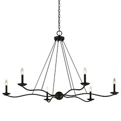 Sawyer Chandelier, Forged Iron