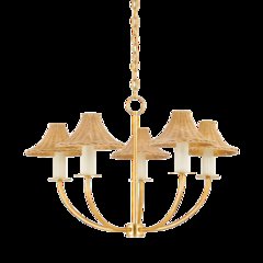 Twila Chandelier, Vintage Gold Leaf