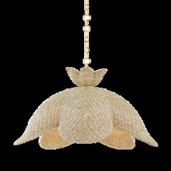 Solie Pendant, Aged Brass