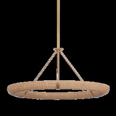 Ezra Chandelier, Patina Gold Leaf