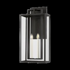 Amire Exterior Wall Sconce, Texture Black