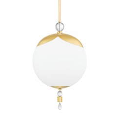 Perla Pendant, Aged Brass