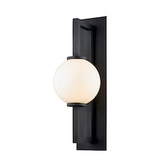 Darwin Exterior Wall Sconce, Texture Black