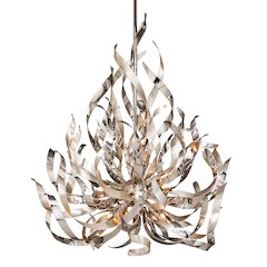 Graffiti Chandelier, Silver Leaf