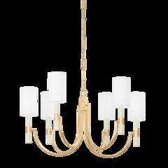 Gustine Chandelier, Vintage Gold Leaf