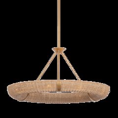 Ezra Chandelier, Patina Gold Leaf