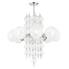 Calypso Chandelier, Polished Nickel