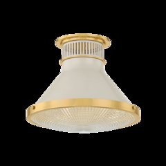 Highclere Flush Mount, Aged Brass