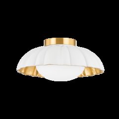 Penelope Flush Mount, Aged Brass