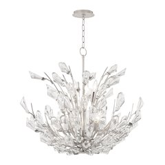 Tulip Chandelier, Silver Leaf