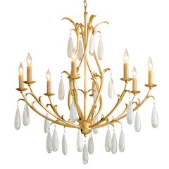 Prosecco Chandelier, Gold Leaf